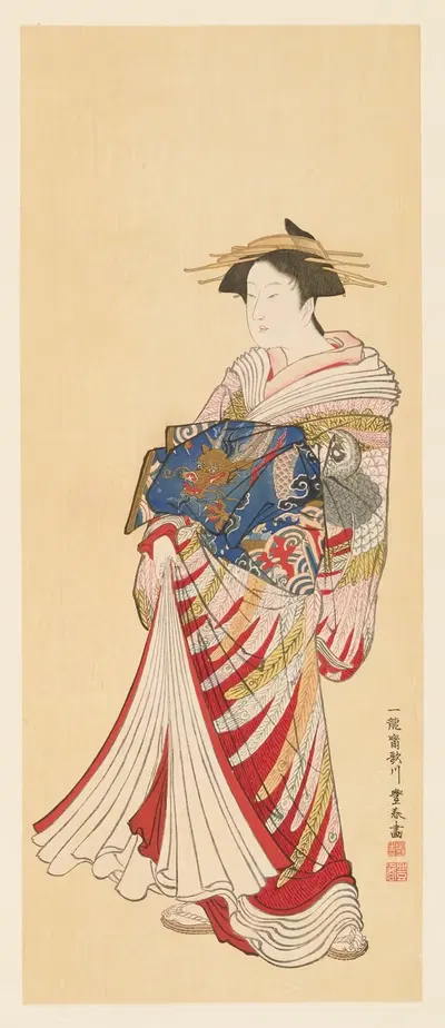 Masterpieces selected from the Ukiyoyé School, Pl.14 by Shiichi Tajima, 1906 — digital art print download
