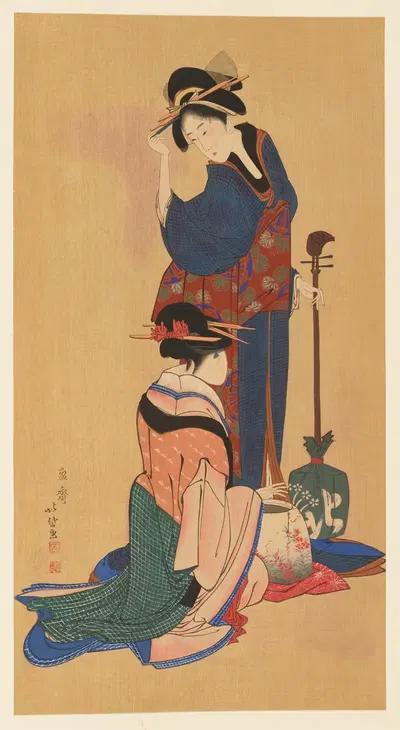 Masterpieces selected from the Ukiyoyé School, Pl.33 by Shiichi Tajima, 1906 — digital art print download
