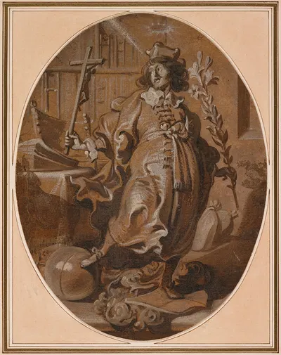 Standing Saint by Anthonis Sallaert — digital art print download