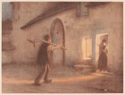 Возвращение с полей by Жюль Алексис Мюнье — digital art print download