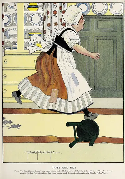 Three Blind Mice by Blanche Fisher Wright — digital art print download