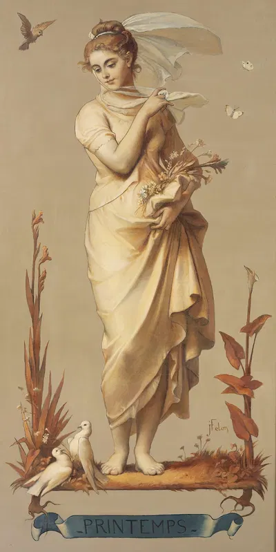 Les Quatres Saisons (The Four Seasons) – Printemps (Spring) by Иосиф Фелон — digital art print download