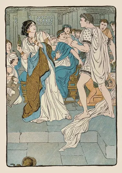 СМИ закричали и разбили чашу о землю by Мод Хант Скуайр, 1901 — digital art print download
