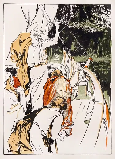 Водяные младенцы, пл.5 by Джордж Хэнд Райт, 1900 — digital art print download