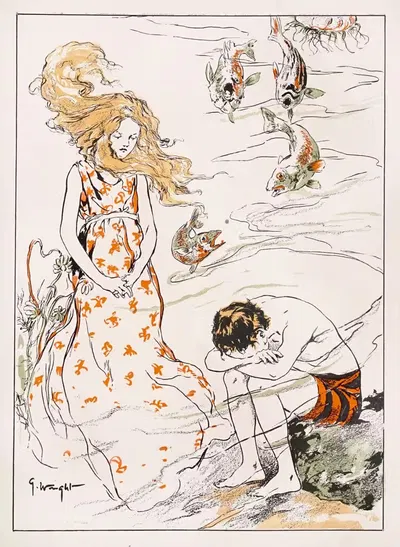 Водяные младенцы by Джордж Хэнд Райт, 1900 — digital art print download