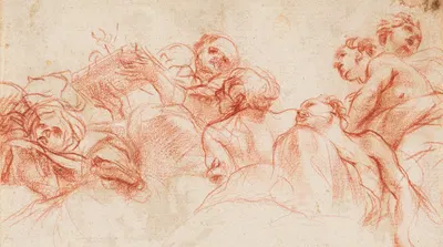 Study of Figures in a Dome by Baldassare Franceschini — digital art print download