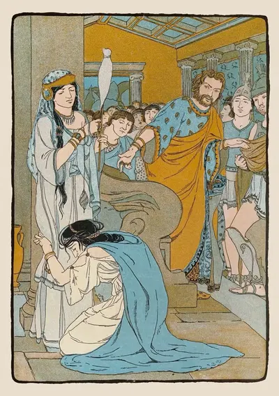 Кто ты, странная девица! и каково значение твоей молитвы by Мод Хант Скуайр, 1901 — digital art print download