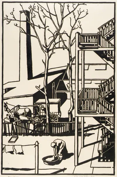 Back Stairs by Mildred McMillen, 1915 — digital art print download