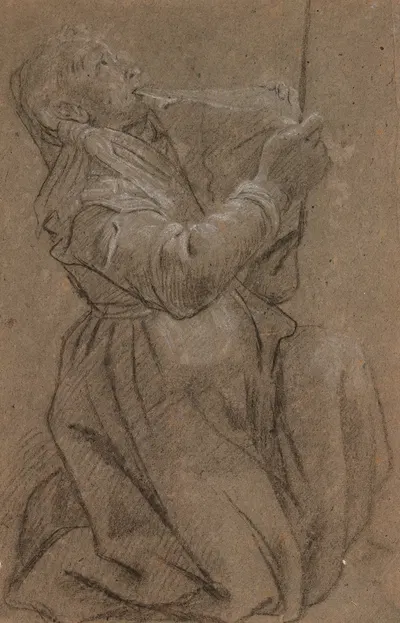 Kneeling Woman, Study for Judith's Servant by Carlo Saraceni — digital art print download