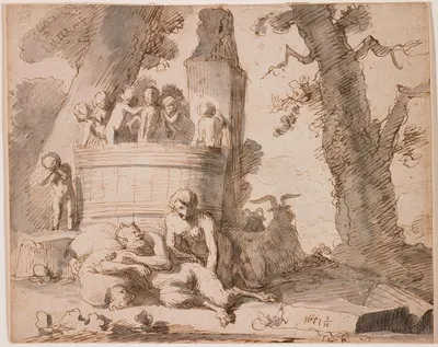 A Bacchanale with Putti by Charles-Alphonse Dufresnoy, 1651 — digital art print download