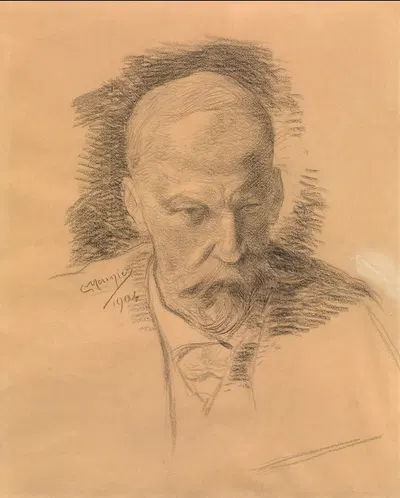 Portrait of the Artist Emile Claus by Константин Менье, 1904 — digital art print download