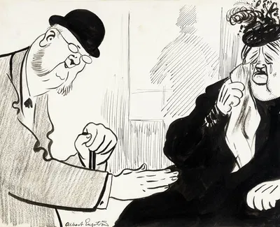 A Very Fat Woman by Albert Engström, 1906 — digital art print download