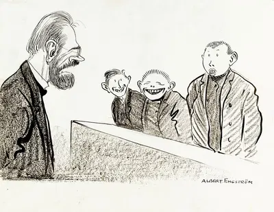 At Elementary School by Albert Engström, 1905 — digital art print download