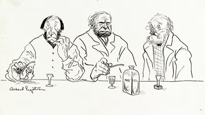 Farmers in Längshult by Albert Engström, 1907 — digital art print download
