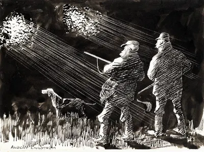 Hunting Life by Albert Engström, 1902 — digital art print download