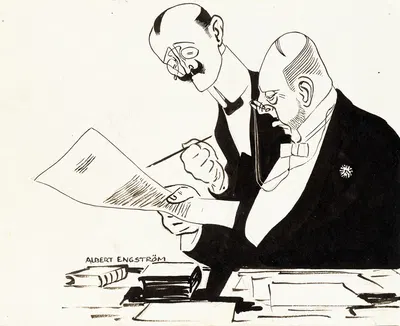 Springer the Notary by Albert Engström, 1902 — digital art print download