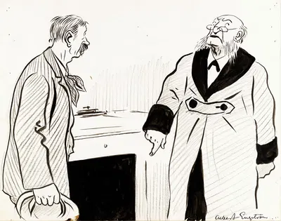 The Despotic Old Proprietor by Albert Engström, 1906 — digital art print download
