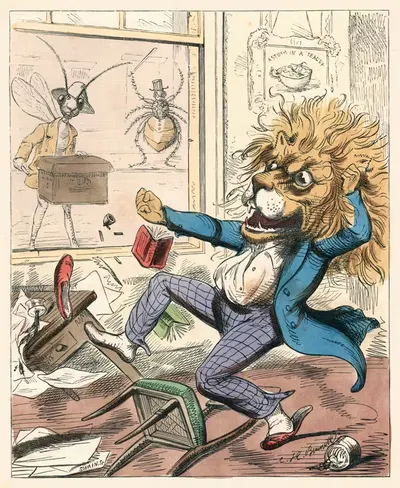 Лев и комар by Чарльз Генри Беннет, 1857 — digital art print download