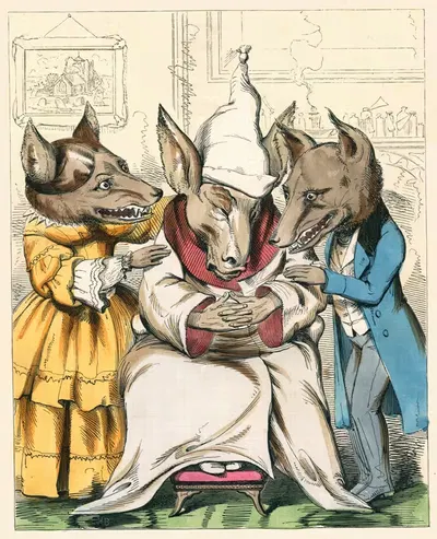 Волки и больной осел by Чарльз Генри Беннет, 1857 — digital art print download