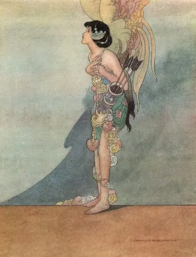 Его губы сладки, как мед by Чарльз Робинсон, 1913 — digital art print download