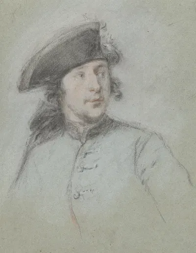 Portret van Ludolf Bakhuysen de jonge by Корнелис Трост, 1737-1750 — digital art print download