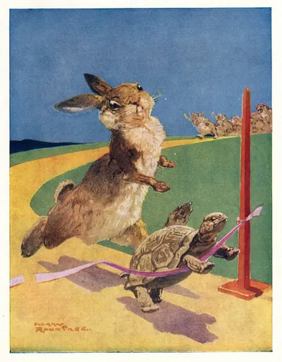 Медленно и уверенно выигрывает гонку by Гарри Рунтри, 1941 — digital art print download