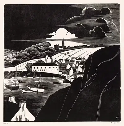 Убежище при отливе by Бернард Эссерс, 1927 — digital art print download