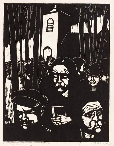 Церковные прихожане by Дик Кет, 1929 — digital art print download