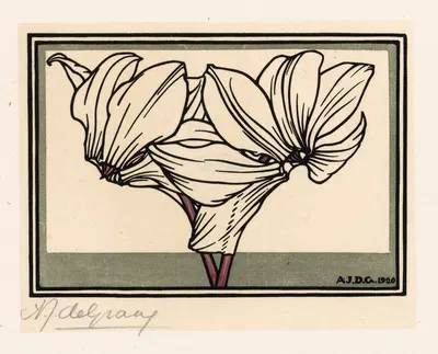 Cyclamen by Julie de Graag, 1920 — digital art print download