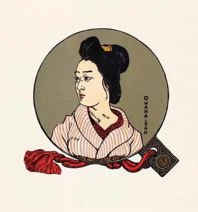 Портрет неизвестной японской женщины by Иво Пухонни, 1886 — digital art print download