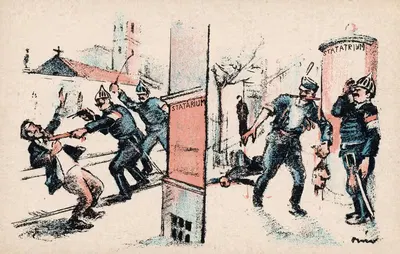 Экстремальное насилие против рабочих by Михай Биро, 1920 — digital art print download