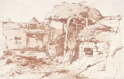 Vue de Marlotte by Эмиль Обер Лессор, 1848 — digital art print download