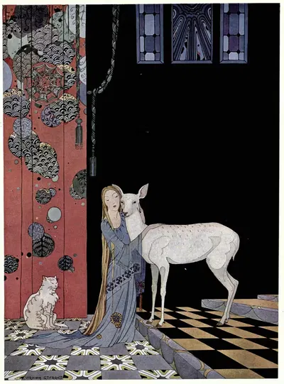 Она обняла шею Бонн-Биша by Вирджиния Фрэнсис Стерретт, 1920 — digital art print download