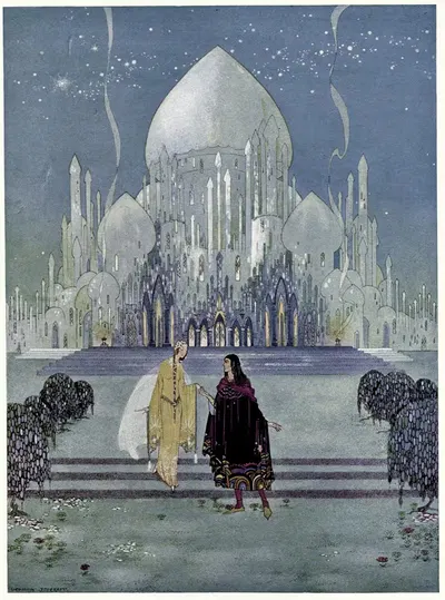 Они шли рядом в течение остатка вечера by Вирджиния Фрэнсис Стерретт, 1920 — digital art print download
