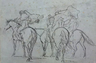 Arabian Horsemen (study) by Eugène Fromentin — digital art print download