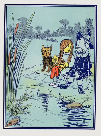 'I was only made yesterday', said the Scarecrow by William Wallace Denslow, 1900 — digital art print download