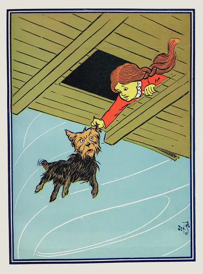 She caught Toto by the ear by William Wallace Denslow, 1900 — digital art print download