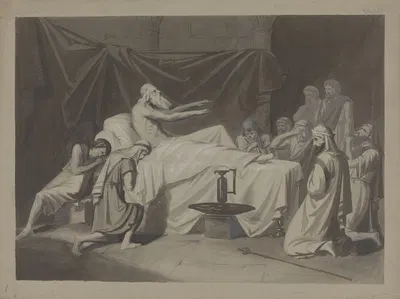 Jacob blesses Joseph's sons by Eugène Jean Copman, 1855-1859 — digital art print download