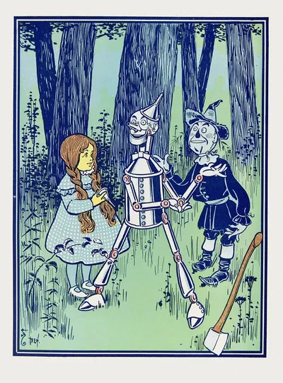 'This is the great comfort,' said the Tin Woodman by William Wallace Denslow, 1900 — digital art print download