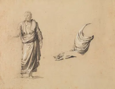 Studie van een figuur uit de klassieke oudheid by Южен Жозеф Вербокховен — digital art print download