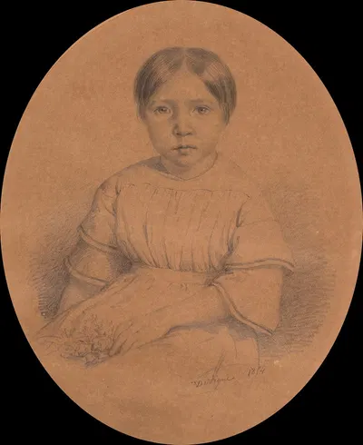 Portrait of Hélène De Vigne by Феликс де Винь, 1854 — digital art print download