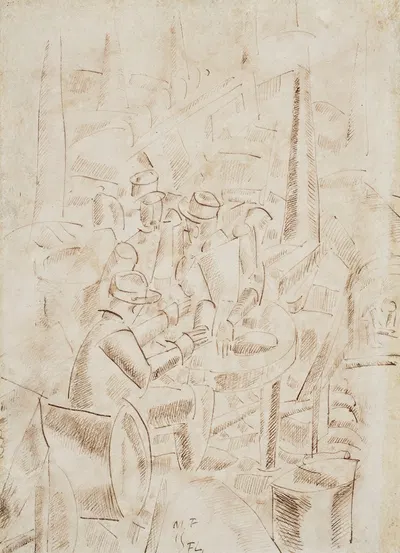 Soldats dans un abri, Argonne by Фернан Лежер, 1915 — digital art print download