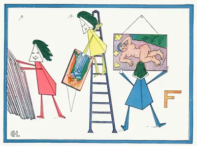 Кубики ABC – F by Эрл Харви Лайл, 1913 — digital art print download