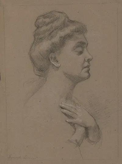 Portret kobiety by Фридерик Лахнер, 1900 — digital art print download