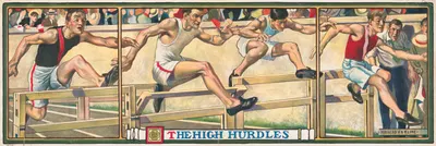 The high hurdles by Hibberd Van Buren Kline, 1909 — digital art print download