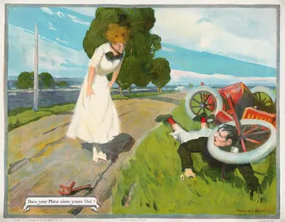Знает ли ваш мотор, что вы вышли by Говард Кросби Ренвик, 1910 — digital art print download