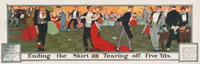 Ending the skirt or tearing off five yds, he who dances must pay the fiddler etc. by Howard Crosby Renwick, 1910 — digital…