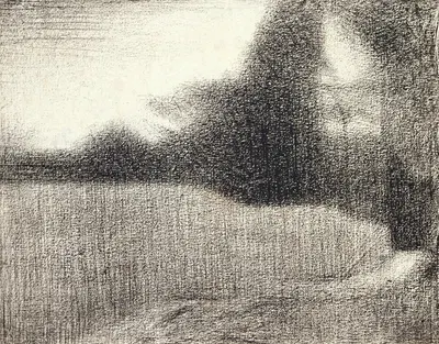 Blé et arbres (Le Champ de blé) by Жорж Сёра, 1883 — digital art print download