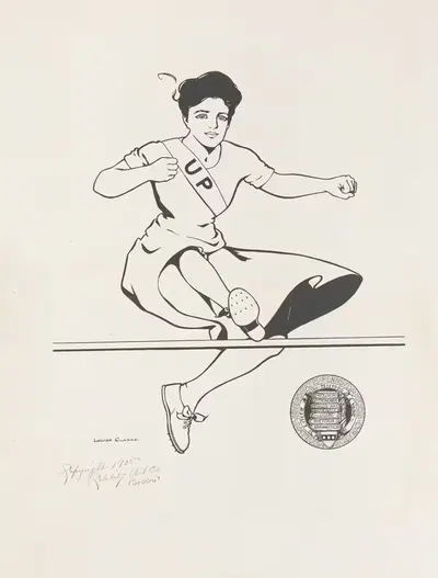 Женщина-атлет, Университет Пенсильвании by Луиза Кларк, 1905 — digital art print download