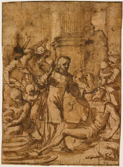 Saint Lawrence Restoring the Sight of Lucillus by Giovanni Baglione — digital art print download